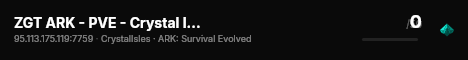 ZGT ARK - PVE - Crystal Isles (EU) - (v361.7) live status badge