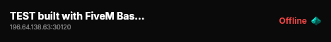 TEST built with FiveM Basic Server! live status badge