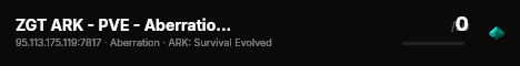 ZGT ARK - PVE - Aberration (EU) - (v361.7) live status badge