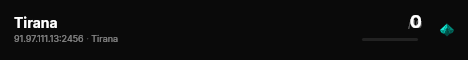 Tirana live status badge