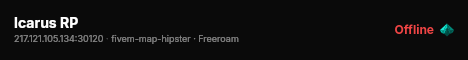 Icarus RP live status badge