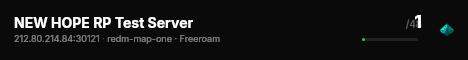 NEW HOPE RP Test Server live status badge