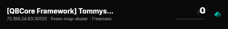 [QBCore Framework] Tommys-Server live status badge