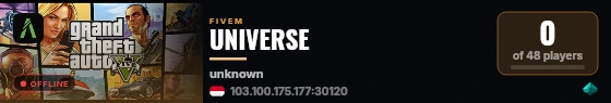 UNIVERSE live status badge