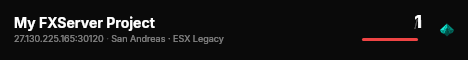 My FXServer Project live status badge