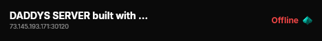 DADDYS SERVER built with CFX Default by Tabarra! live status badge