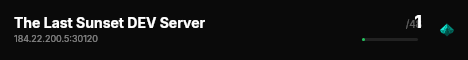 The Last Sunset DEV Server live status badge