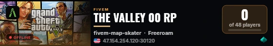 THE VALLEY 00 RP live status badge