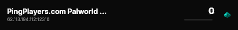 PingPlayers.com Palworld Server live status badge