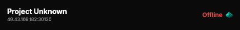 Project Unknown live status badge