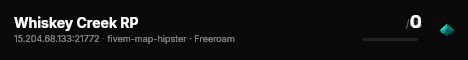 Whiskey Creek RP live status badge