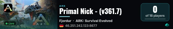 Primal Nick - (v361.7) live status badge