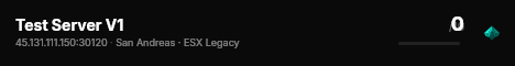 Test Server V1 live status badge