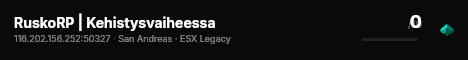 RuskoRP | Kehistysvaiheessa live status badge