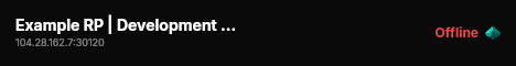 Example RP | Development Version 1.0 live status badge