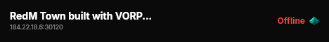 RedM Town built with VORPCore! live status badge
