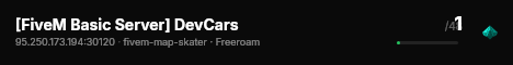 [FiveM Basic Server] DevCars live status badge