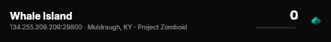 Whale Island live status badge