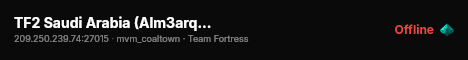 TF2 Saudi Arabia (Alm3arqeen) live status badge