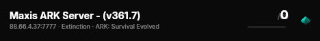 Maxis ARK Server - (v361.7) live status badge