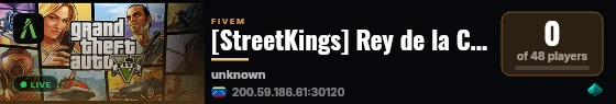 [StreetKings] Rey de la Calle live status badge