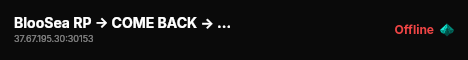 BlooSea RP → COME BACK → RP SERIEUX live status badge