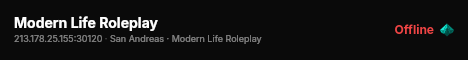 Modern Life Roleplay live status badge