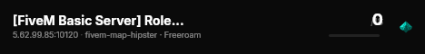 [FiveM Basic Server] Roleplay live status badge