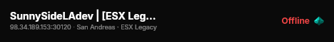 SunnySideLAdev | [ESX Legacy] live status badge