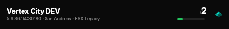 Vertex City DEV live status badge