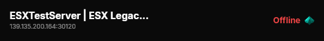 ESXTestServer | ESX Legacy Server live status badge