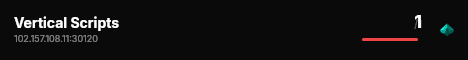 Vertical Scripts  live status badge