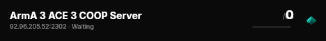 ArmA 3 ACE 3 COOP Server live status badge