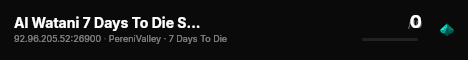 Al Watani 7 Days To Die Server live status badge