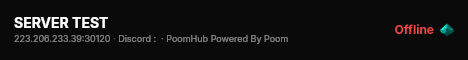SERVER TEST live status badge
