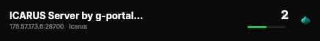 ICARUS Server by g-portal.com live status badge