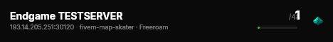 Endgame TESTSERVER live status badge