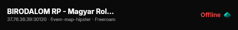 BIRODALOM RP - Magyar Roleplay live status badge
