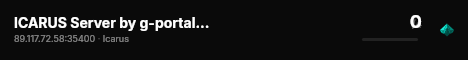 ICARUS Server by g-portal.com live status badge