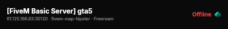 [FiveM Basic Server] gta5 live status badge