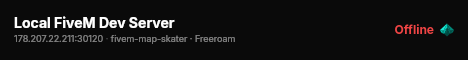 Local FiveM Dev Server live status badge