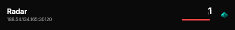 Radar live status badge
