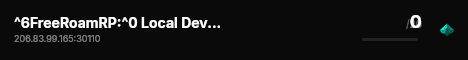 ^6FreeRoamRP:^0 Local Development🍑 live status badge