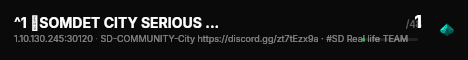 ^1 👑SOMDET CITY SERIOUS ROLEPLAY👑 FREE whitelisted  live status badge