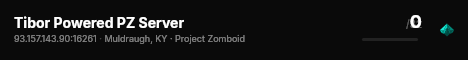 Tibor Powered PZ Server live status badge