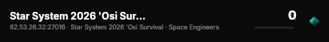 Star System 2026 'Osi Survival live status badge