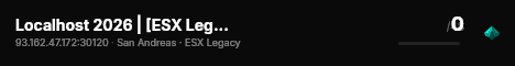 Localhost 2026 | [ESX Legacy] live status badge