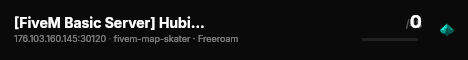 Hubiweris server built with FiveM Basic Server! live status badge