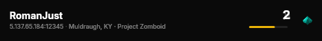 RomanJust live status badge