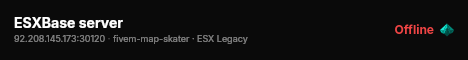 ESXBase server live status badge